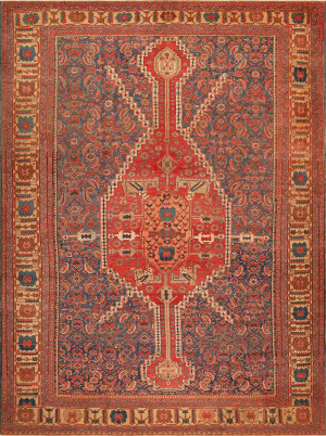 Antique Persian Dragon Bakshaish Rug 14 ft 9 in x 11 ft (4.5 m x 3.35 m)