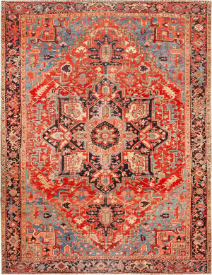 Antique Persian Heriz Rug 11 ft 9 in x 8 ft 10 in (3.58 m x 2.69 m)