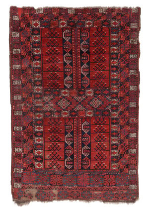 Ersari ''Engsi'' or Door Rug, Central Asia, 19th C., 4'2'' x 6'3''