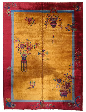 Chinese Art Deco Rug, Ca. 1930's/40's, 10'0'' x 13'5''