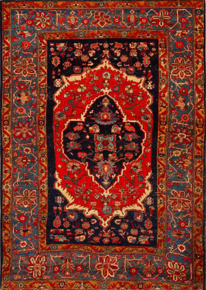 No Reserve - Antique Persian Bidjar 6 ft 7 in x 4 ft 6 in (2 m x 1.37 m)