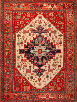 No Reserve - Antique Persian Serapi Rug 14 ft 11 in x 11 ft 6 in (4.54 m x 3.5 m)