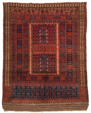 Bonhams Skinner : Saryk Ensi Turkestan 4 ft. 4 in. x 6 ft. 2 in.