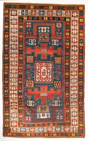 KARACHOV KAZAK DOUBLE NICHE RUG, CIRCA 1875