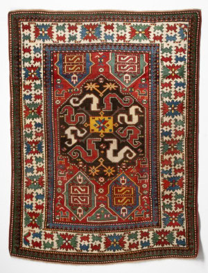 FINE KAZAK CHONDZORESK RUG, CIRCA 1875