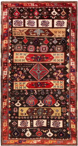 Antique Caucasian Zakatala Rug 8 ft x 4 ft 3 in (2.43 m x 1.29 m)