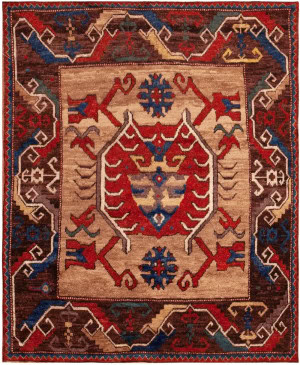 Antique Turkish Konya Karapinar Rug 4 ft 10 in x 3 ft 10 in (1.47 m x 1.16 m)